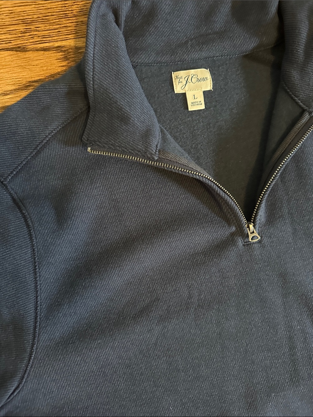 J. Crew Men's Navy Half-Zip Sweater large BNWT - Picture 3 of 3